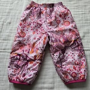 Patagonia reversible Snow Pants pink woodland 24mo/2T Flexible